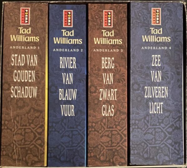 Anderland (4-delige set in cassette). 1: Stad van gouden schaduw. 2: Rivier van blauw vuur. 3: Berg van zwart glas. 4: Zee van zilveren licht